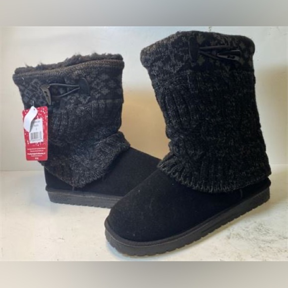 Muk Luks Women's Cheryl Boots Sz: 8 Black